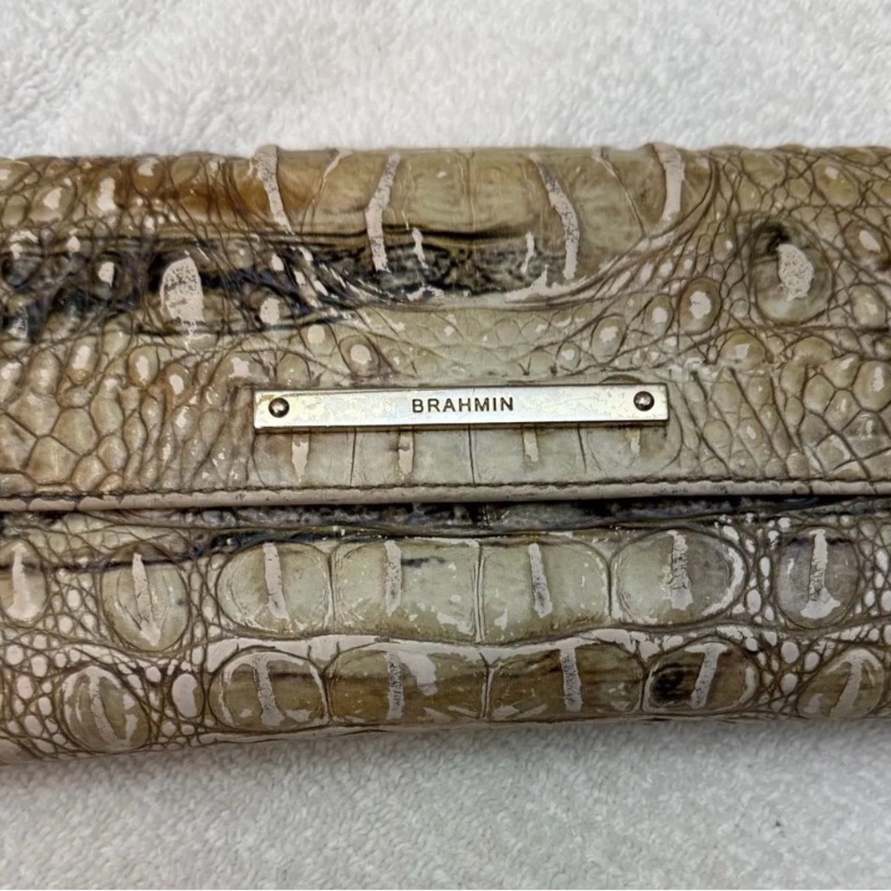 Brahmin Beige Crocodile wallet (project wallet)